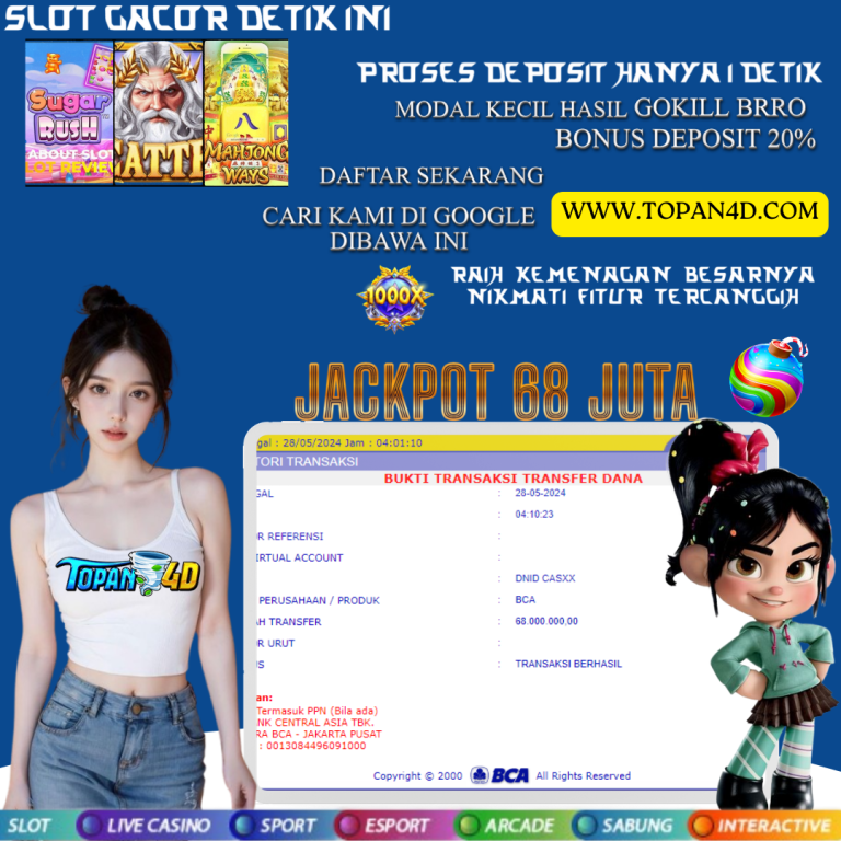 TOPAN4D GACORR!!! SELAMAT JACKPOT 68JUTA DI SUGAR RUSH DI BAYAR LUNAS!!!!